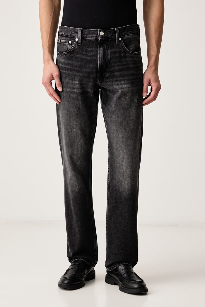 Tommy Hilfiger Ίσια Ανδρικά γκρί MW0MW44897