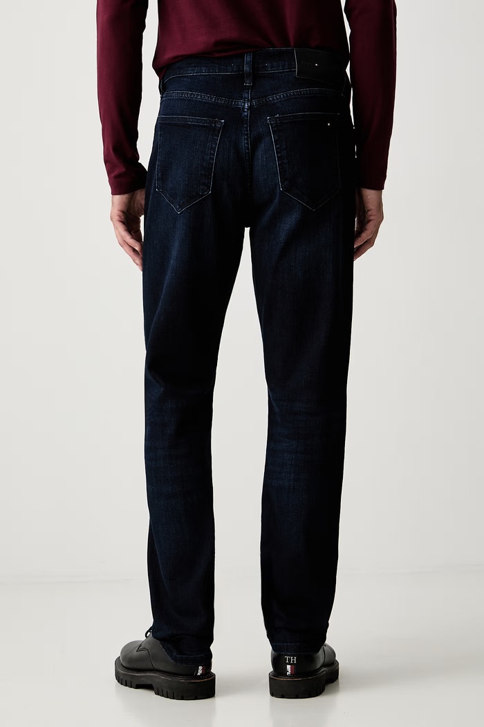 Odzież Tommy Hilfiger jeansy straight męskie MW0MW44924 granatowy