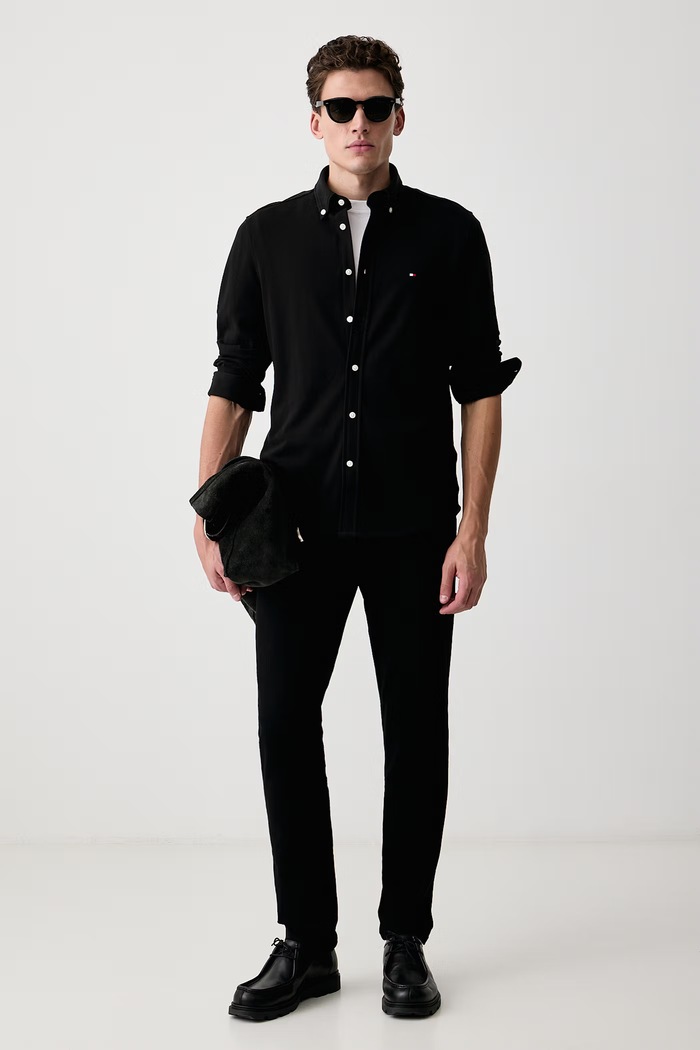 Tommy Hilfiger Slim fit Ανδρικά MW0MW44919 μαύρο AW26