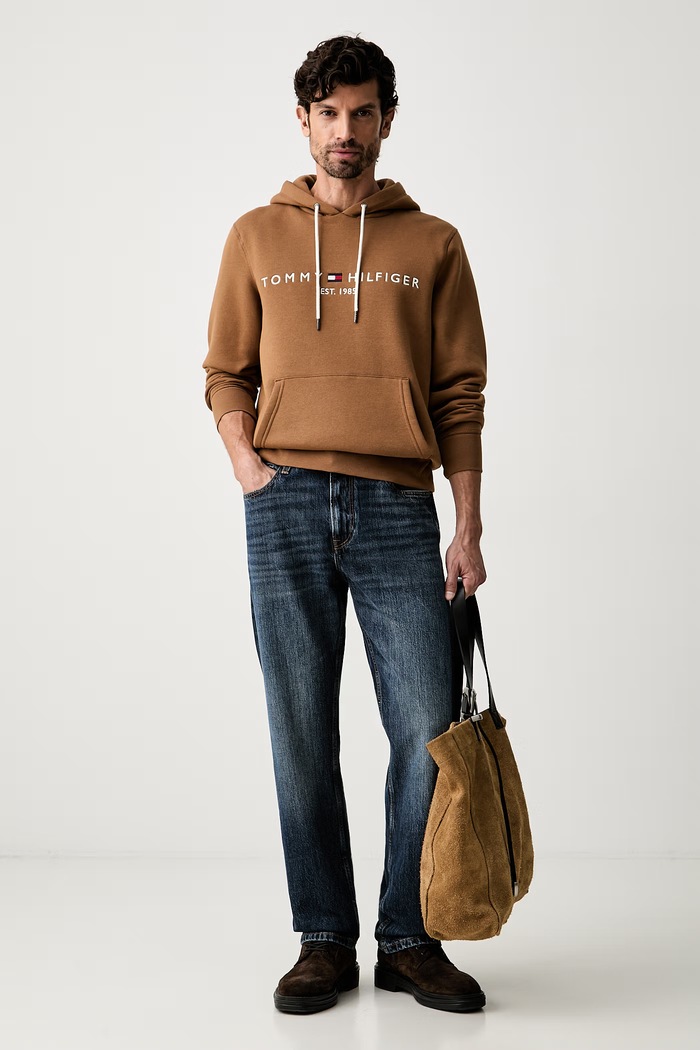 Tommy Hilfiger jeansy straight męskie MW0MW44894 granatowy AW26