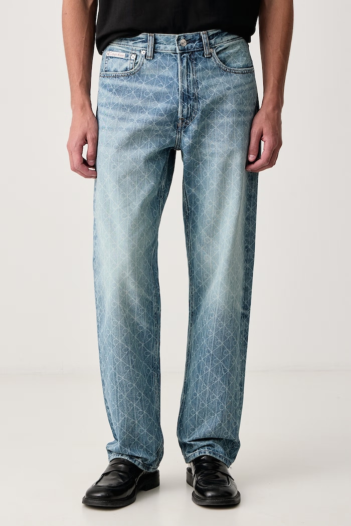 Calvin Klein Jeans Дънки straight дамски син LV04RH903G