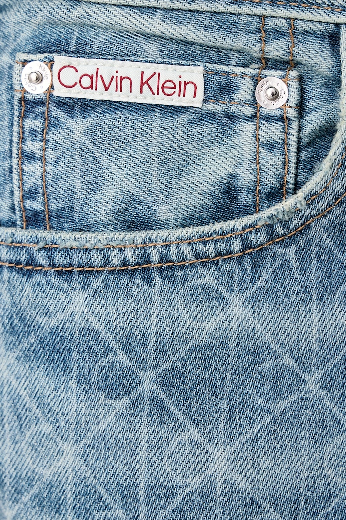 Дънки straight дамски Calvin Klein Jeans LV04RH903G син