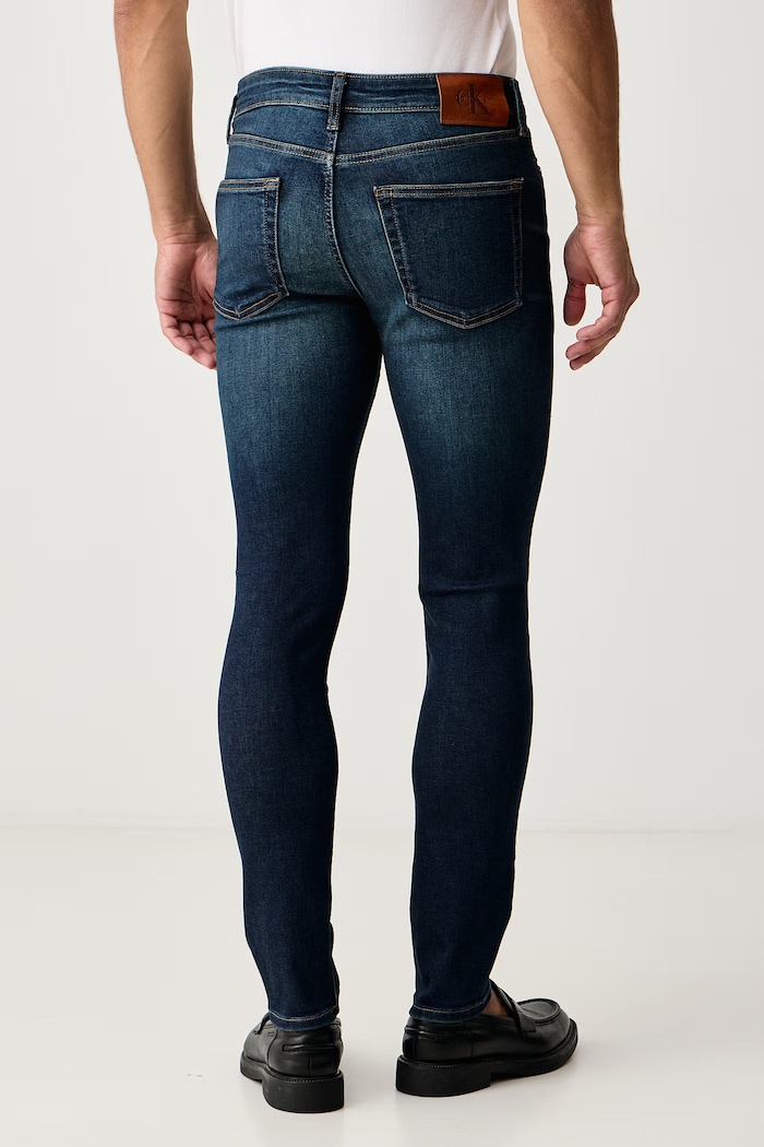 Odzież Calvin Klein Jeans Jeansy skinny męskie LV04RH754G niebieski