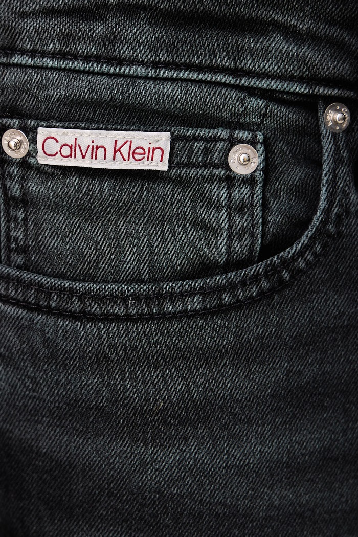 Jeansy slim fit męskie Calvin Klein Jeans LV04RH706G czarny