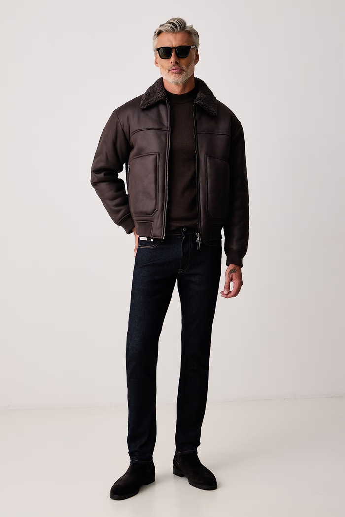 Calvin Klein Jeans Rifle slim fit pánske LV04RH705G tmavomodrá AW26