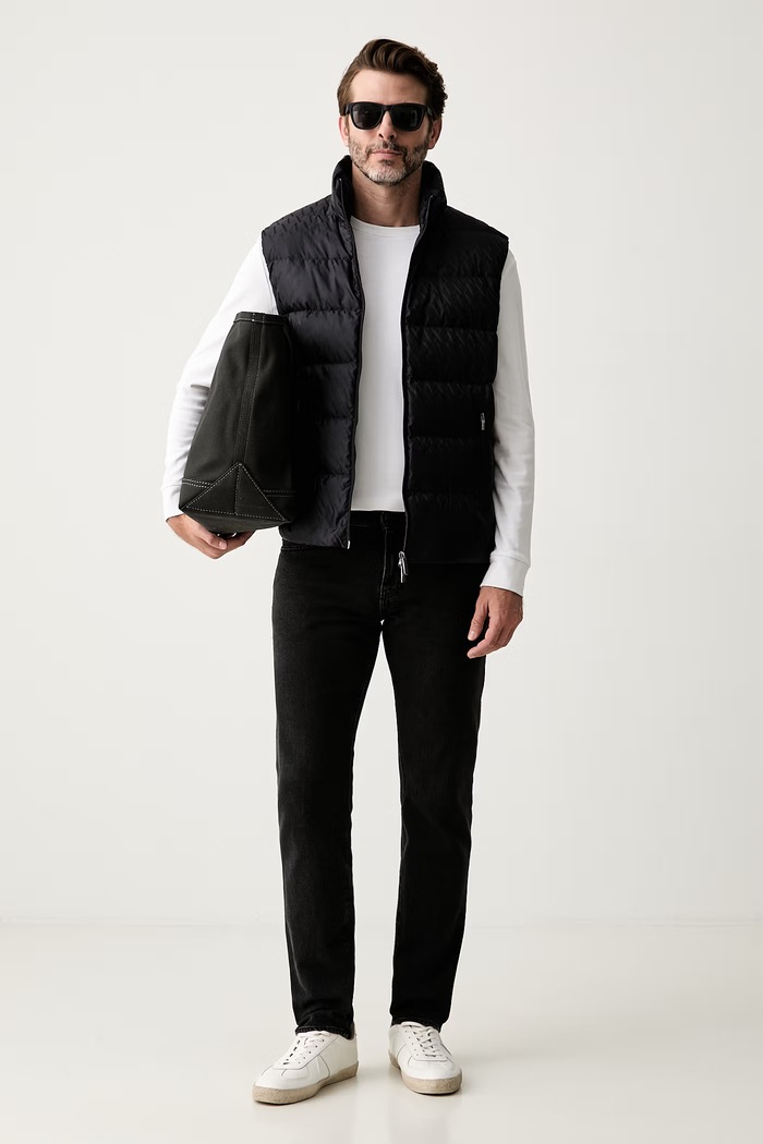 Armani Exchange jeansy skinny męskie XM001512.AF25539 czarny AW26