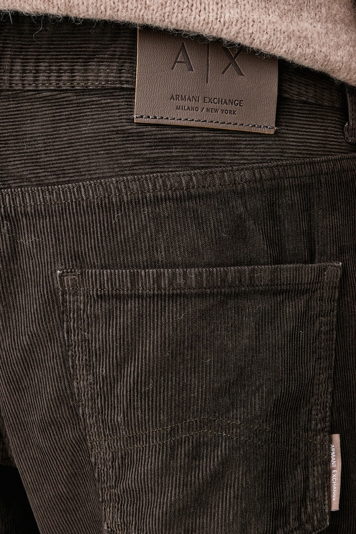Spodnie straight męskie sztruksowe Armani Exchange XM000069.AF28658 zielony