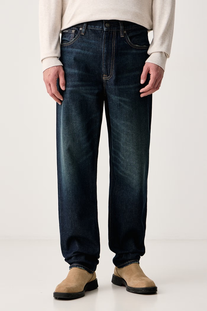 Calvin Klein Relaxed fit traperice za muškarce mornarsko plava LV04RH739G