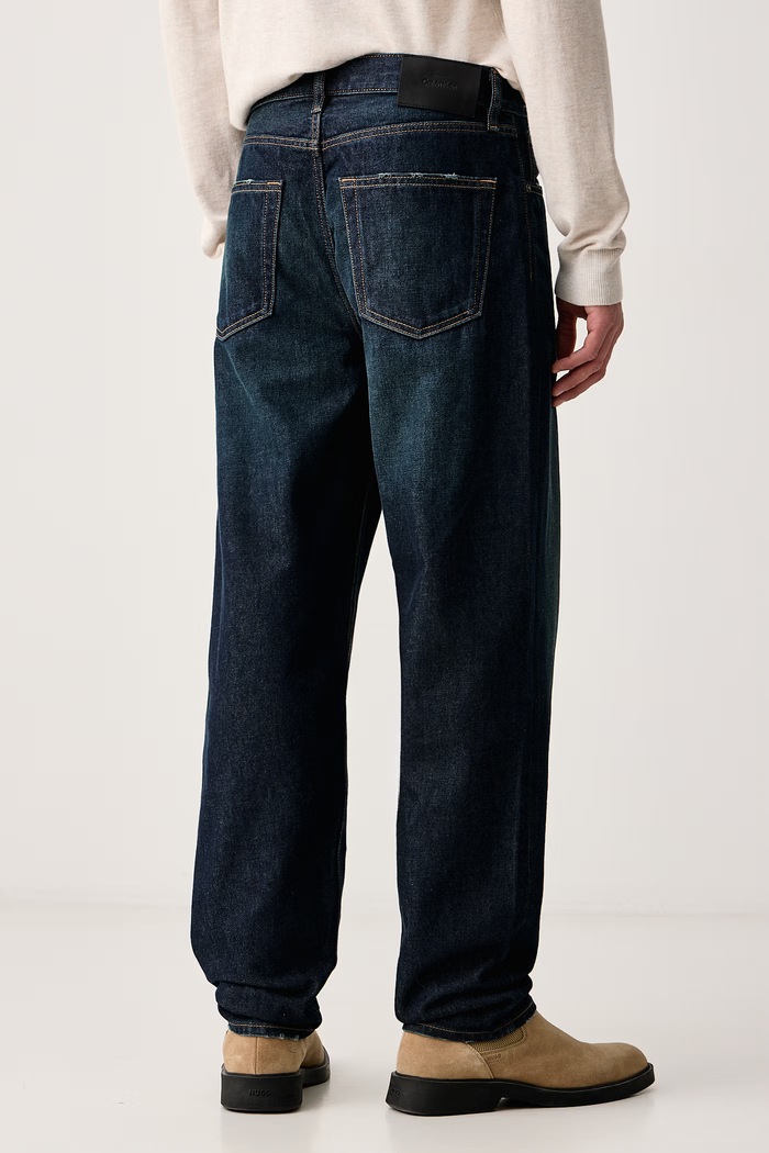 Odjeća Calvin Klein Relaxed fit traperice za muškarce LV04RH739G mornarsko plava
