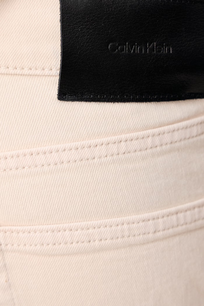 Jeansy slim fit męskie Calvin Klein LV04RH736G beżowy