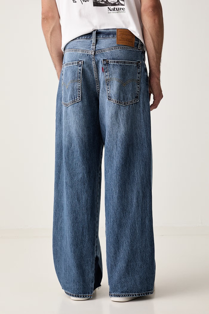 Oblečenie Levi's rifle wide leg pánske BAGGY WIDE LEG 0081B.0002 modrá