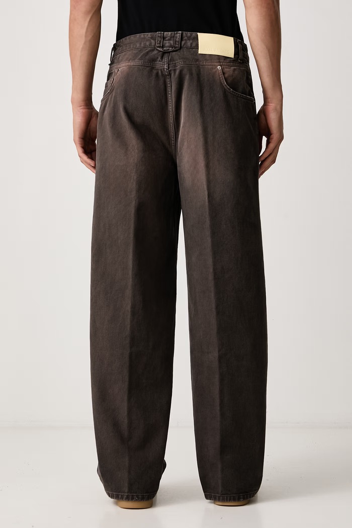 Odzież Axel Arigato Invert jeansy relaxed fit męskie A3778005 brązowy