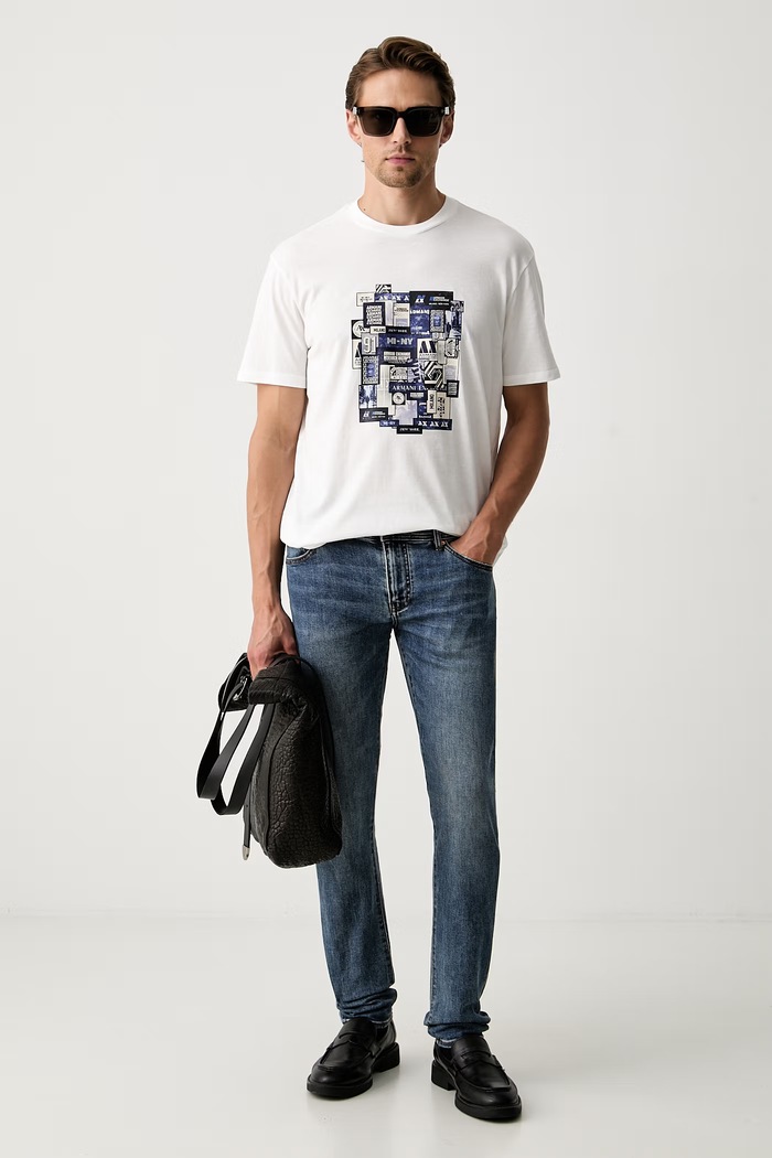 Armani Exchange Джинсы skinny для мужчин XM001512.AF28744 голубой AW26