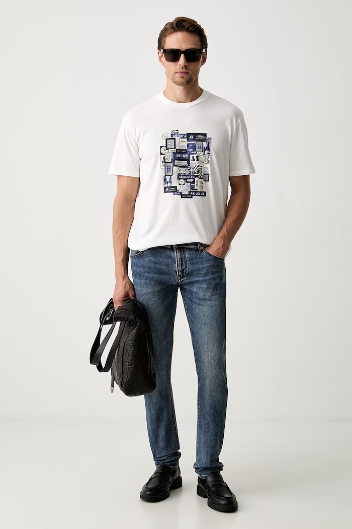 Armani Exchange Джинсы skinny для мужчин XM001512.AF28744 голубой AW26