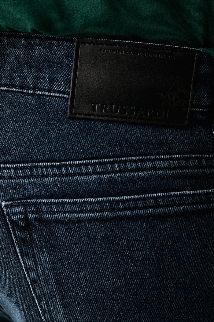 Jeansy slim fit męskie Trussardi P403H104773N niebieski