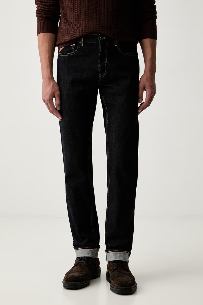 Trussardi jeansy straight męskie granatowy P417H004907N