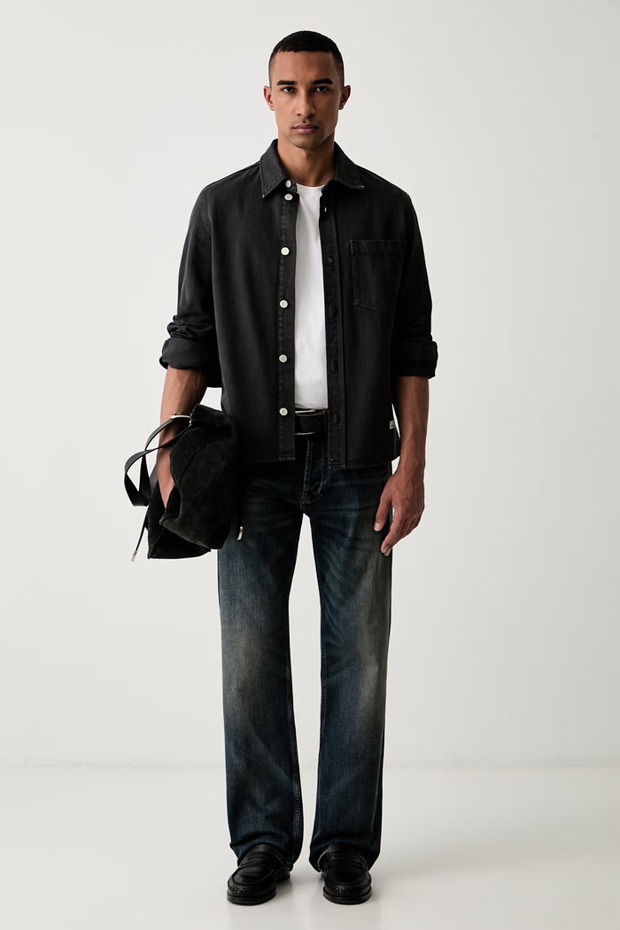 Emporio Armani jeansy loose męskie EM006492.AF27565 niebieski AW26