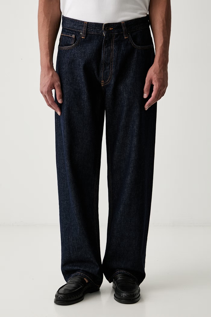Emporio Armani jeansy loose męskie niebieski EM006488.AF29666