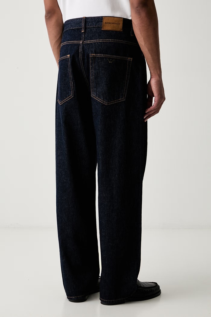 Odzież Emporio Armani jeansy loose męskie EM006488.AF29666 niebieski