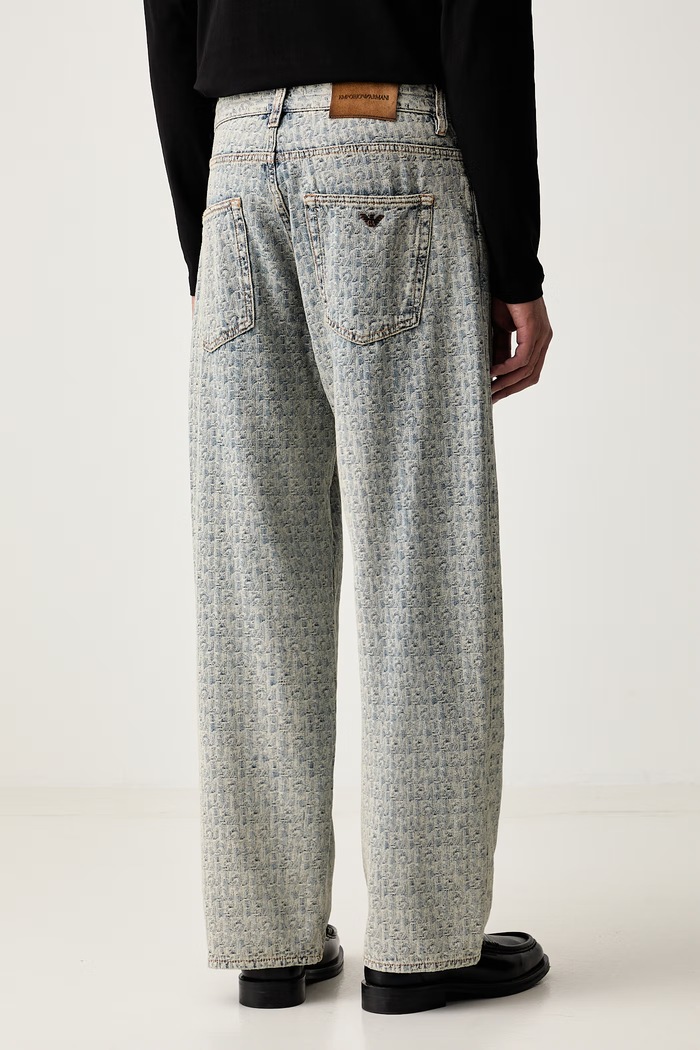 Odzież Emporio Armani jeansy relaxed fit męskie EM006488.AF27500 niebieski