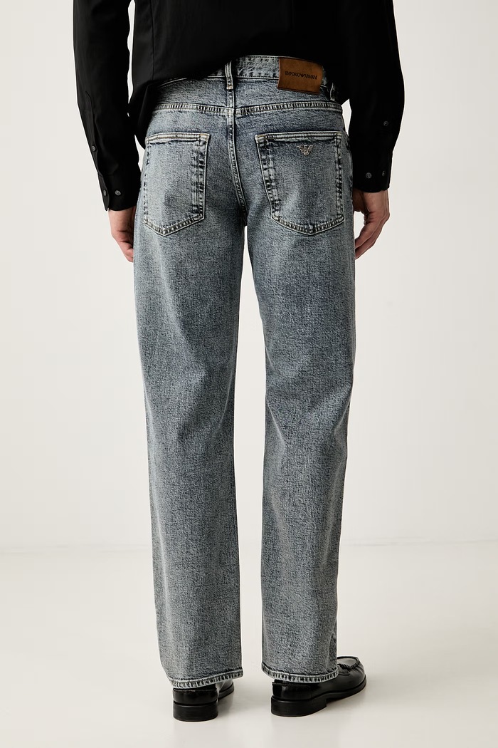 Odzież Emporio Armani jeansy straight męskie EM000763.AF27777 niebieski