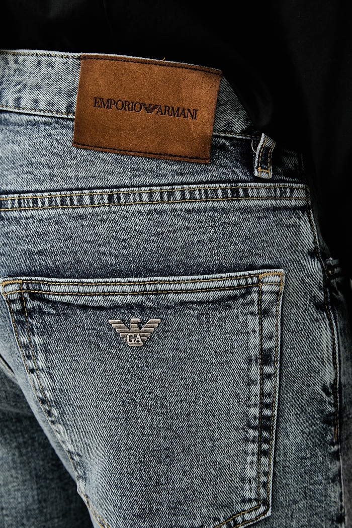 Emporio Armani jeansy straight męskie niebieski EM000763.AF27777