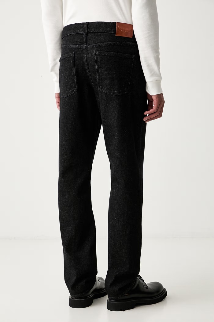 Oblačila Zadig&Voltaire straight kavbojke ženske JOHN WMJE01203 črna