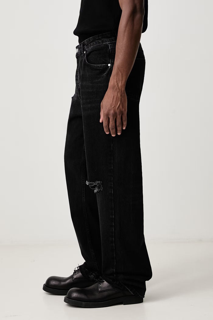 Jeansy straight męskie Represent MLM101108 czarny
