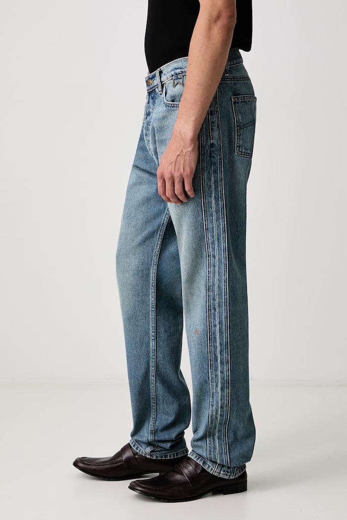 Jeansy straight męskie RHUDE RHPF26DP01012 niebieski
