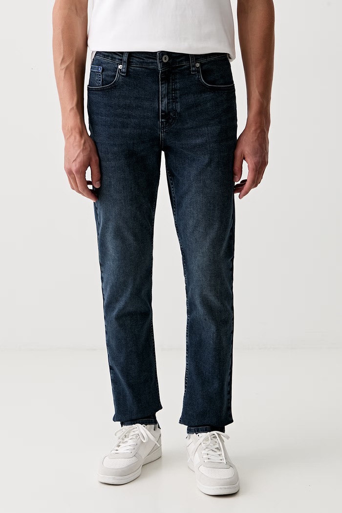 Karl Lagerfeld Jeans jeansy slim fit męskie granatowy B3M10029