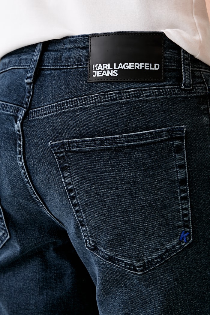 Karl Lagerfeld Jeans jeansy slim fit męskie granatowy B3M10029