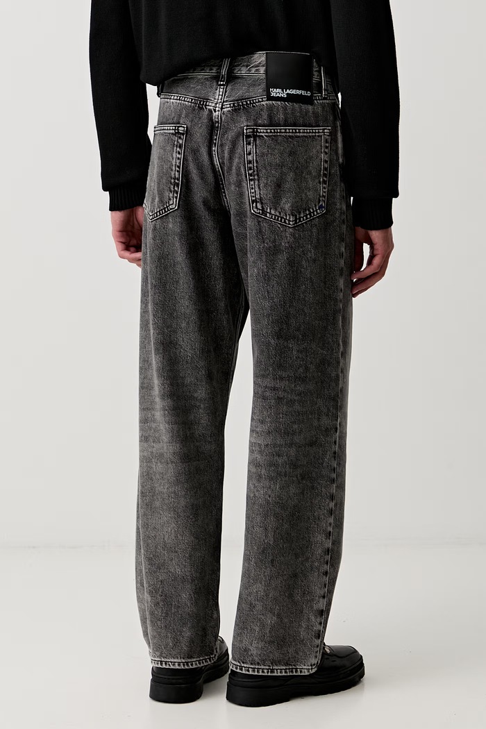 Odzież Karl Lagerfeld Jeans jeansy relaxed fit męskie B3M10006 szary
