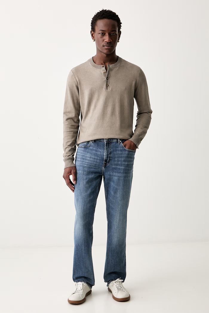 7 FOR ALL MANKIND jeansy straight męskie 7T4D0F97 niebieski AW26