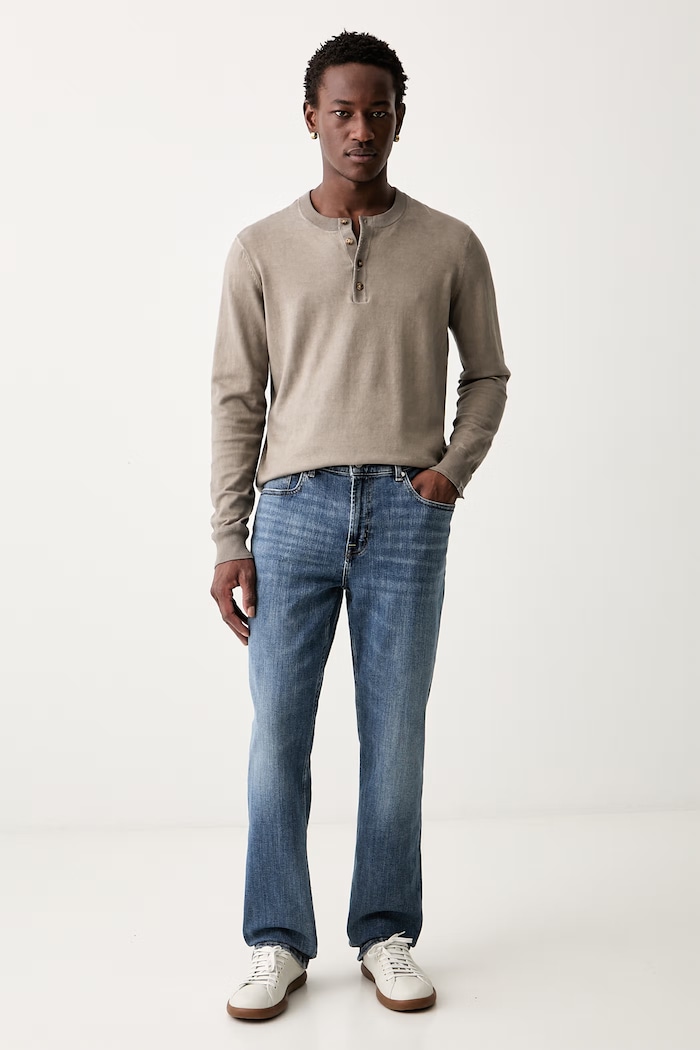 7 FOR ALL MANKIND jeansy straight męskie 7T4D0F97 niebieski AW26