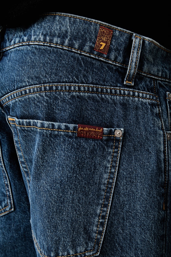 7 FOR ALL MANKIND jeansy straight męskie niebieski 7TD80066