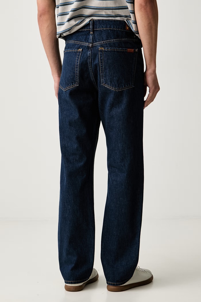Oblačila 7 FOR ALL MANKIND ravne kavbojke moške 7TD80066 mornarsko modra