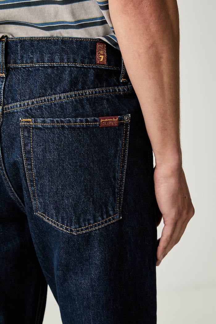 7 FOR ALL MANKIND ravne kavbojke moške mornarsko modra 7TD80066