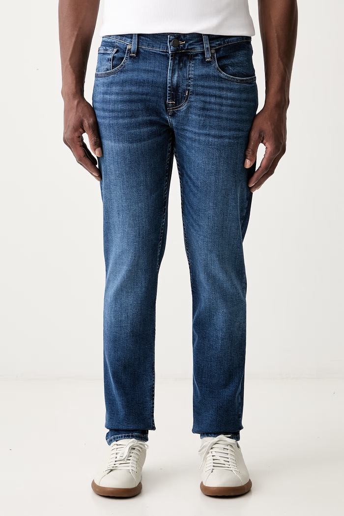 7 FOR ALL MANKIND jeansy slim taper męskie niebieski 7TB00C42