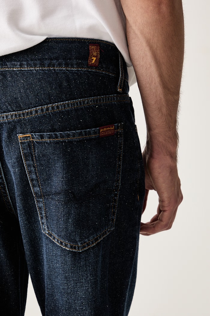 7 FOR ALL MANKIND jeansy straight męskie granatowy 7TE70G07