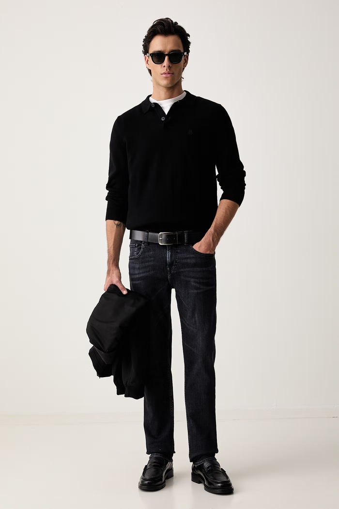 7 FOR ALL MANKIND jeansy slim fit męskie 7TC40C34 szary AW26