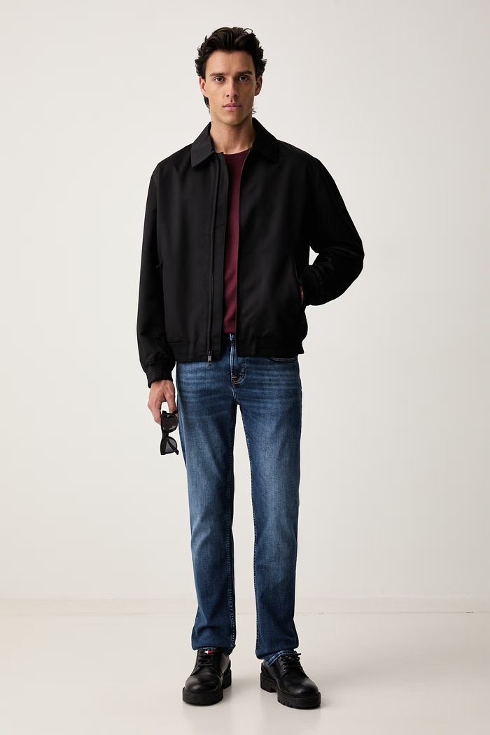 7 FOR ALL MANKIND jeansy slim fit męskie 7TC40C42 niebieski AW26