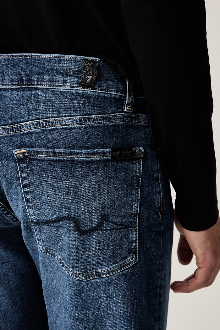 7 FOR ALL MANKIND jeansy slim fit męskie niebieski 7TC40C42