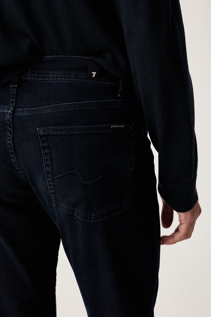 7 FOR ALL MANKIND jeansy slim fit męskie granatowy 7T033B78