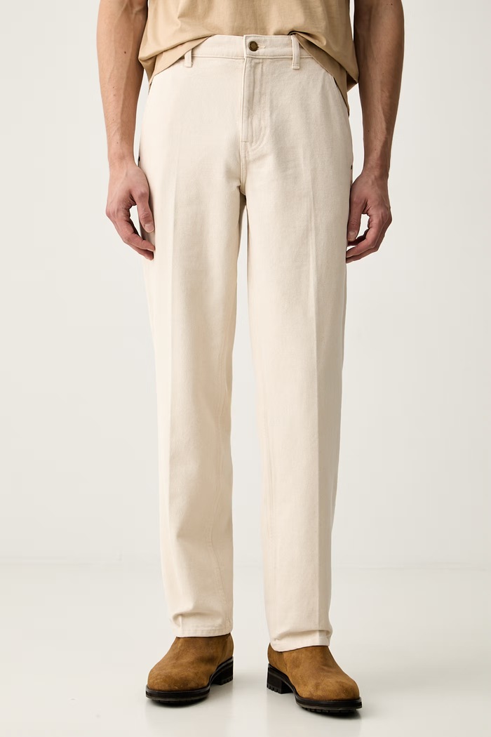 Michael Kors jeansy regular męskie beżowy CT6900UHNG