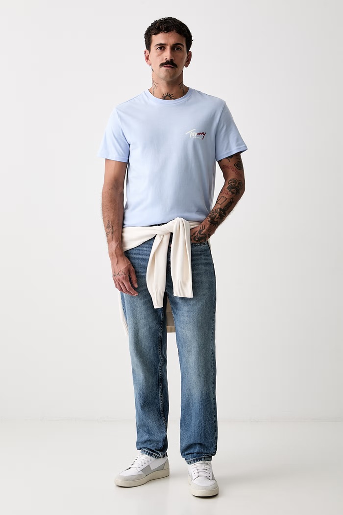 Tommy Jeans jeansy relaxed fit męskie DM0DM23641 niebieski AW26