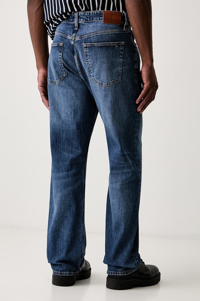 Odjeća Tommy Jeans regularne traperice za muškarce DM0DM23403 mornarsko plava