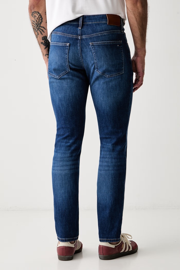 Odzież Tommy Jeans jeansy slim taper męskie DM0DM23395 niebieski