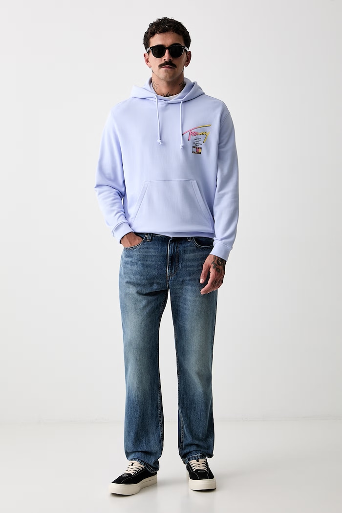 Tommy Jeans jeansy straight męskie DM0DM23358 niebieski AW26