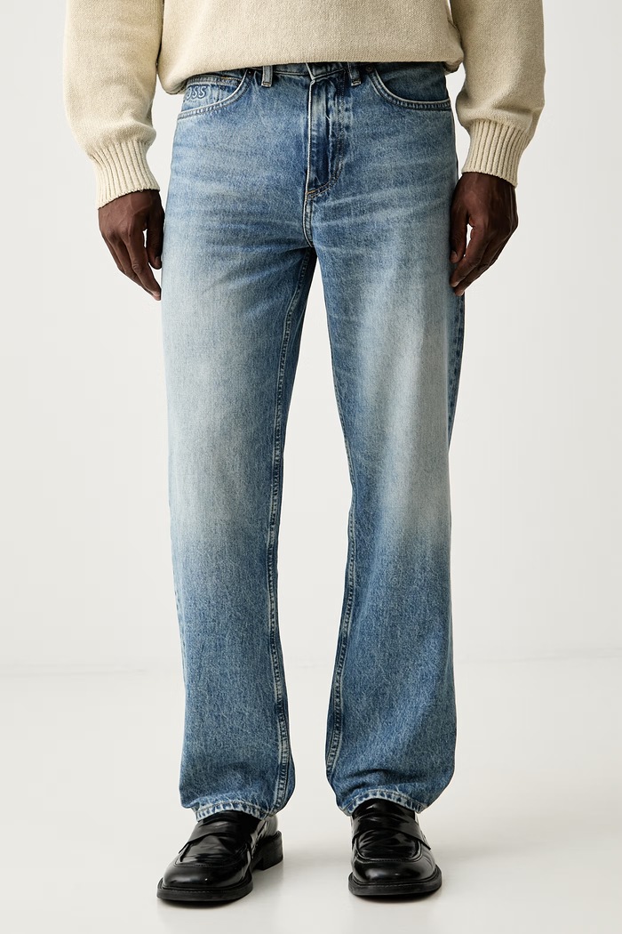BOSS Orange jeansy relaxed fit męskie KEYES niebieski 50566106