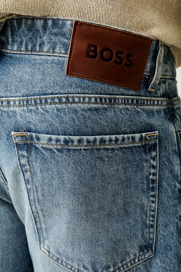 BOSS Orange jeansy relaxed fit męskie KEYES 50566106 niebieski
